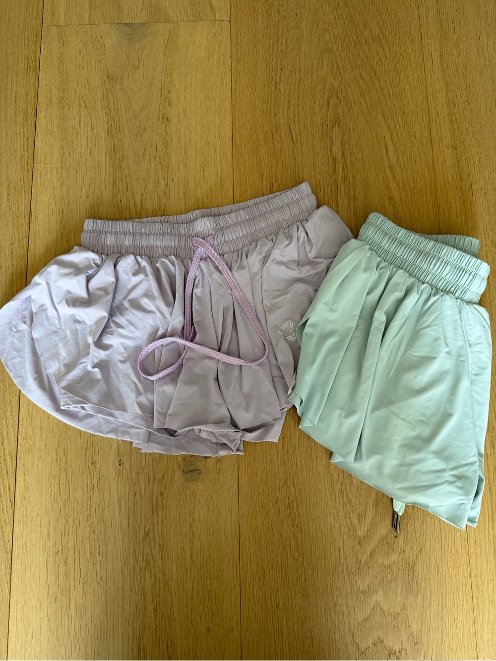 Light Purple and Mint Green Women’s Athletic Shorts